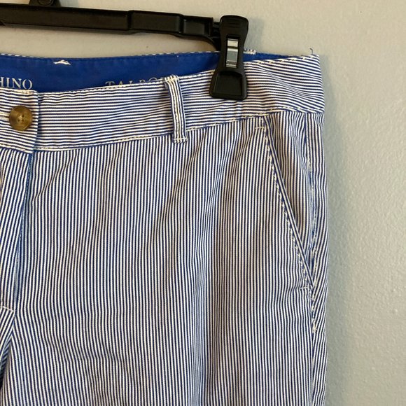 Talbots The Weekend Chinos Blue Striped Vertical Size 4P - Picture 2 of 7